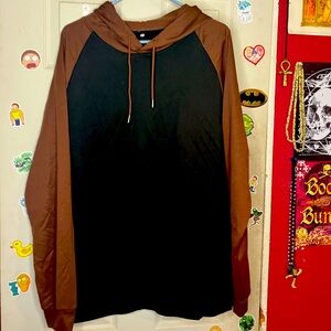 Burgundy and black hoodie